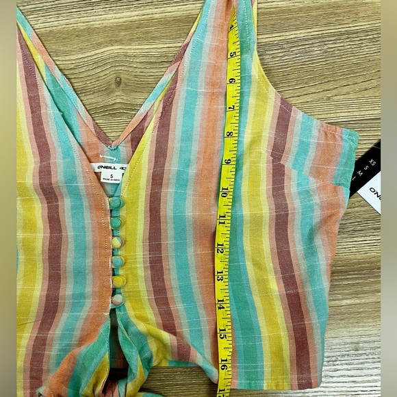 NEW O'NEILL Zera Stripe Crop Top Multi Colored - Size S - Picture 6 of 7